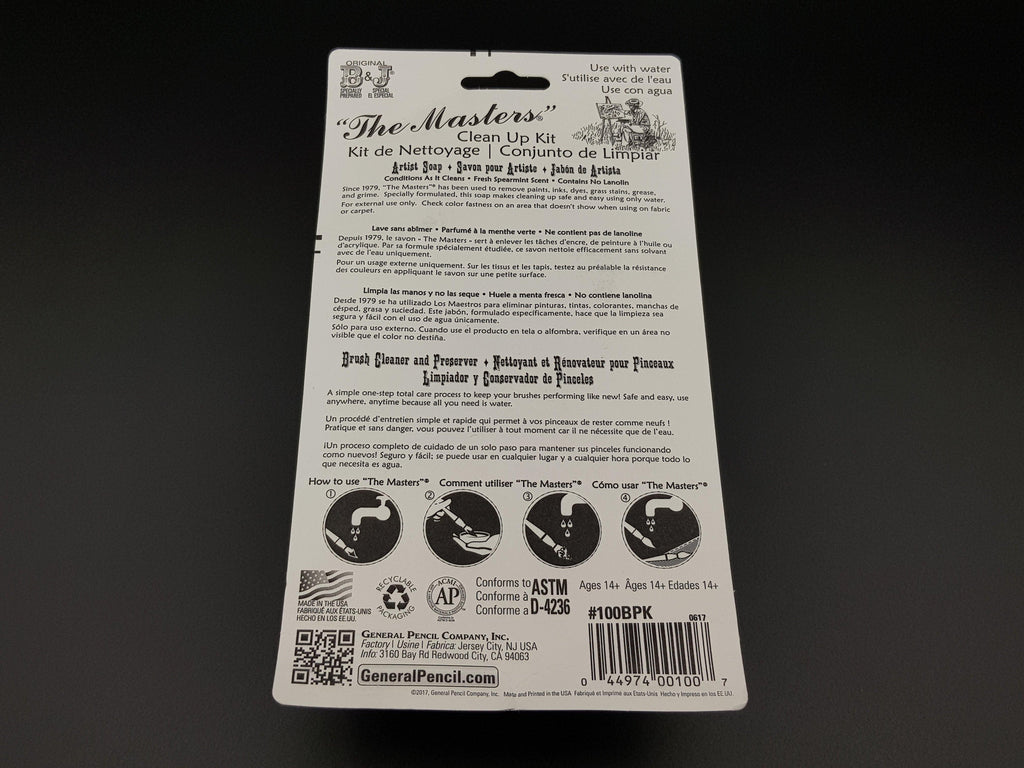 The Masters Brush Clean Up Kit For Acrylic and Oil Paints Cleaner and Soap - Hobby Heaven