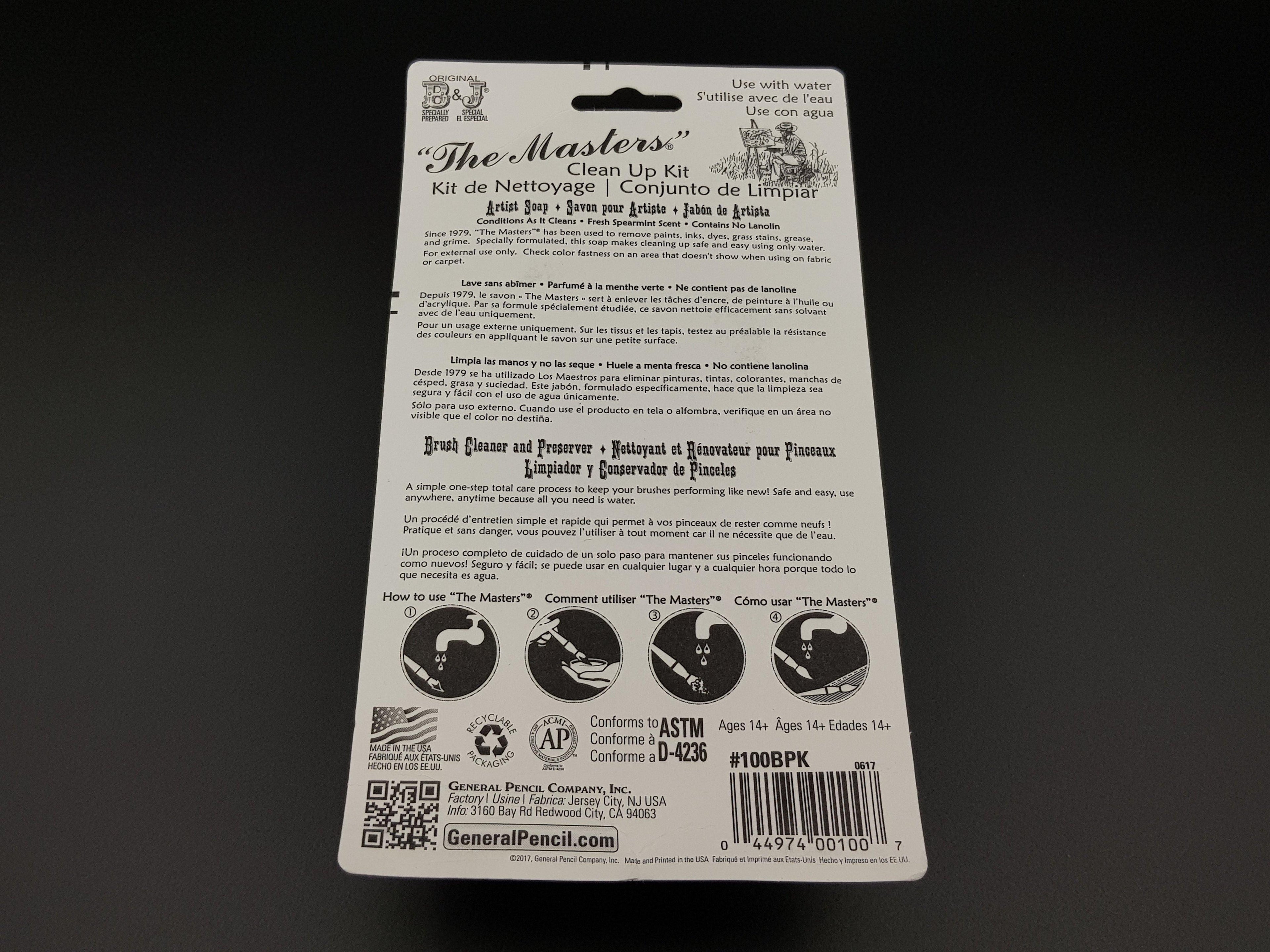 The Masters Brush Clean Up Kit For Acrylic and Oil Paints Cleaner and Soap - Hobby Heaven