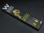 AK10040 Green and Brown Shading and Effects set box with five pencil colour swatches