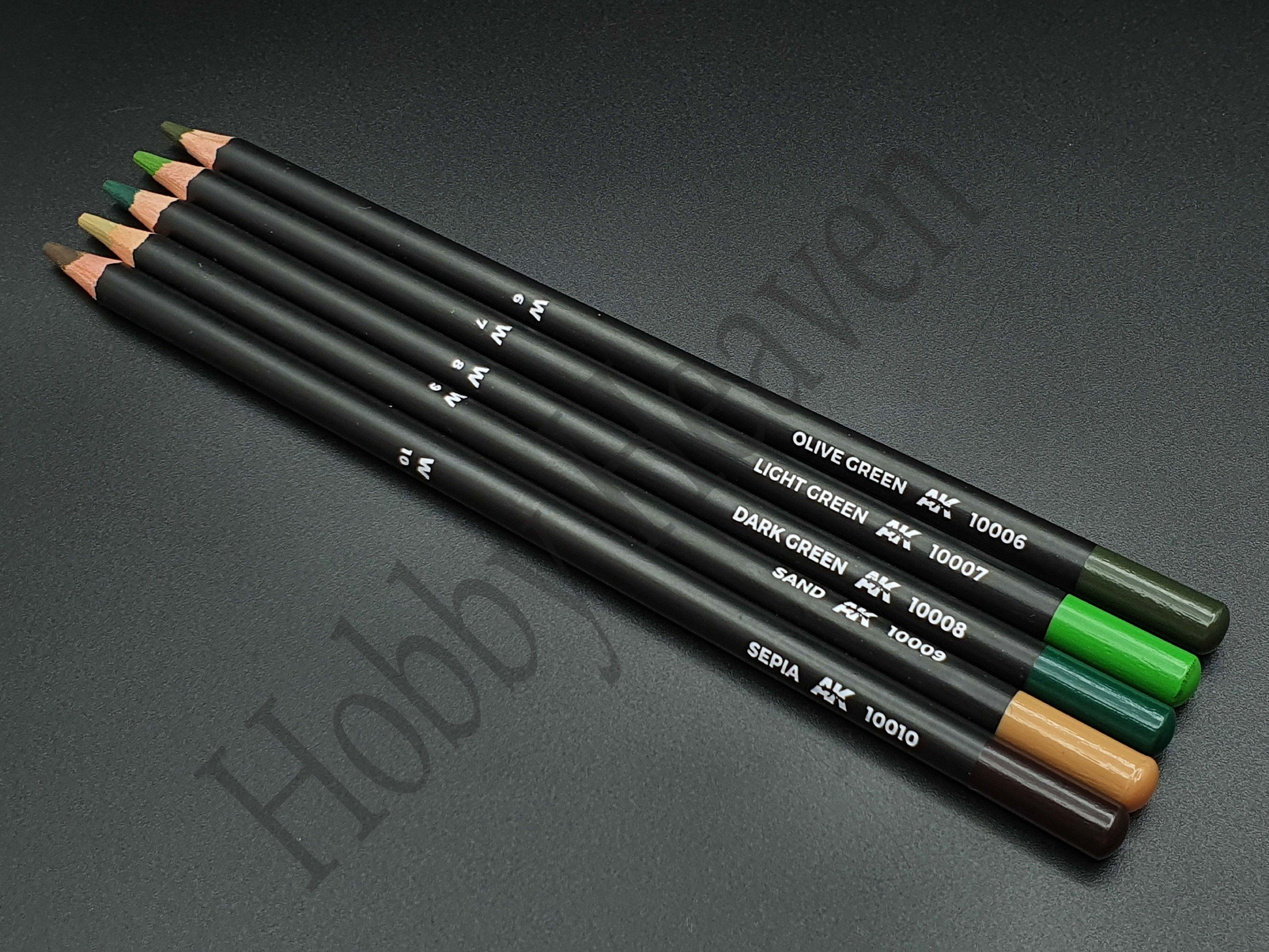 AK Interactive Watercolor Weathering Pencils Singles Full Range - Hobby Heaven
