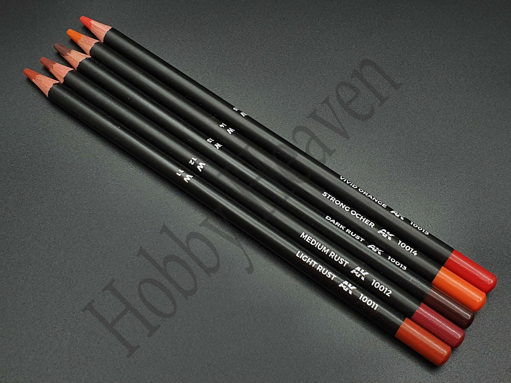 AK Interactive Watercolor Weathering Pencils Singles Full Range - Hobby Heaven