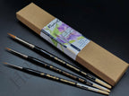 Raphael 8408 Kolinsky Sable Botanical Gift Brush Set Sizes: 2/0,2,6 - Hobby Heaven