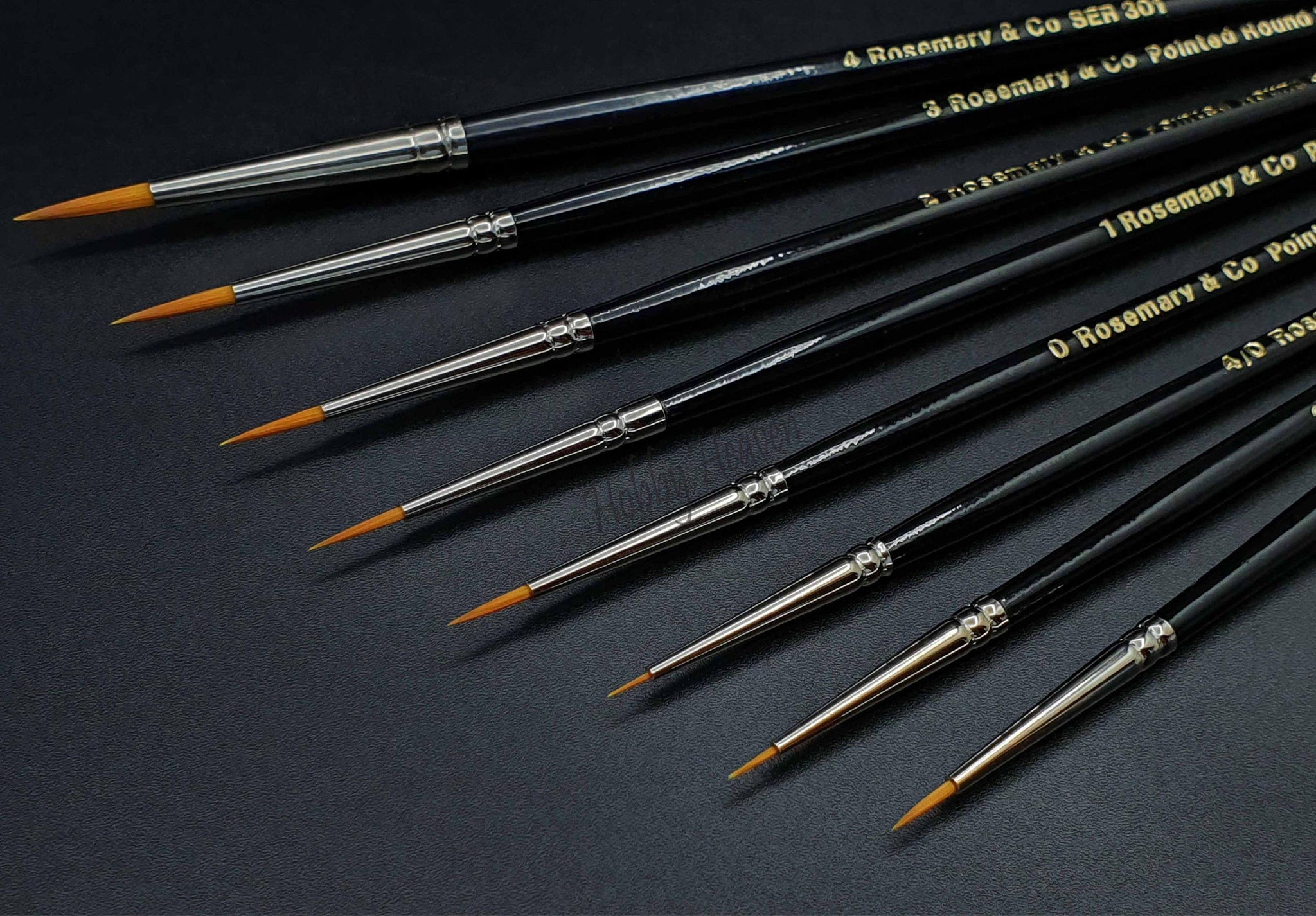 Rosemary & Co Series 2230 Spiky Comber Golden Synthetic Brushes
