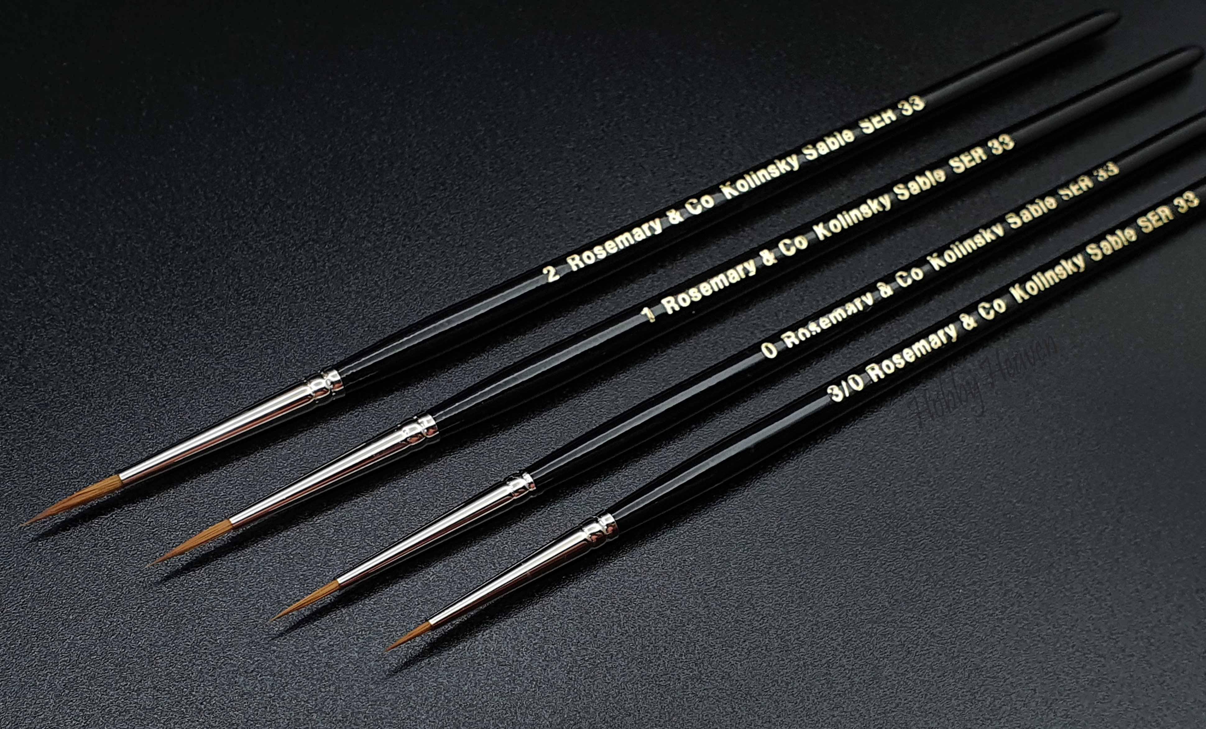 Rosemary & Co Serie 33 Miniature Brush Set (Sizes 3/0, 0, 1, 2