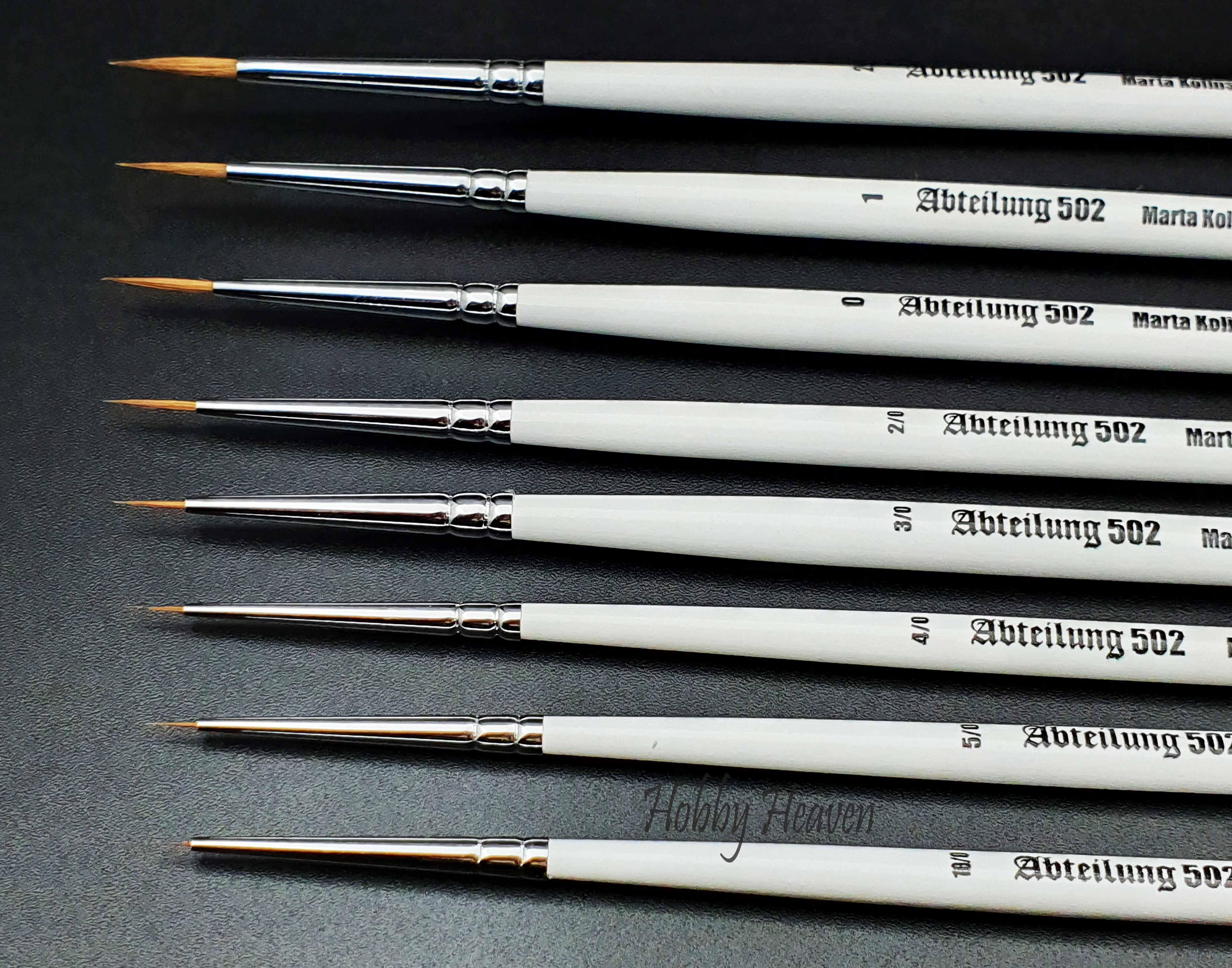 Abteilung 502 TOP LINE Marta Kolinsky Sable Brushes Range - Hobby Heaven