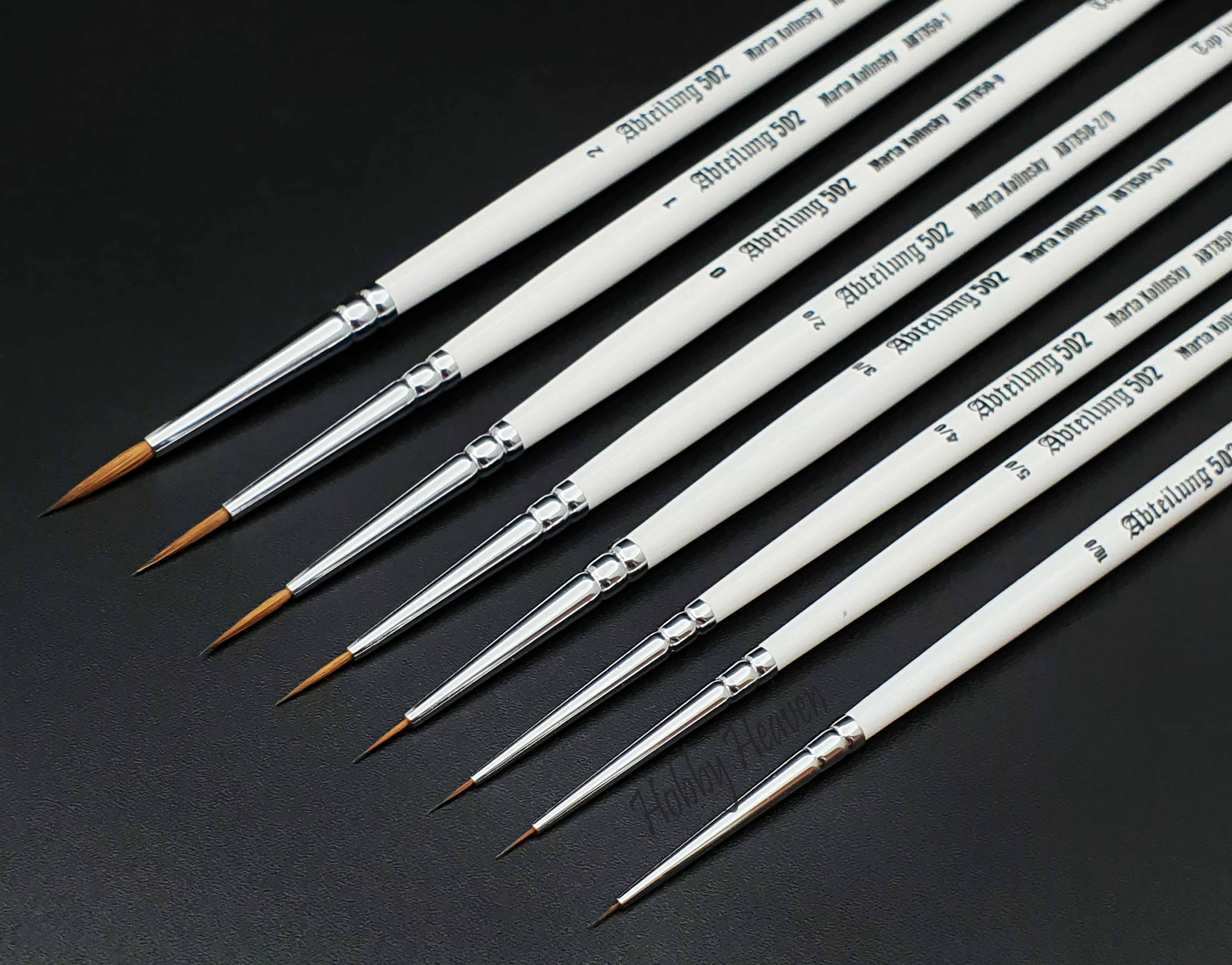 Abteilung 502 TOP LINE Marta Kolinsky Sable Brushes Range - Hobby Heaven