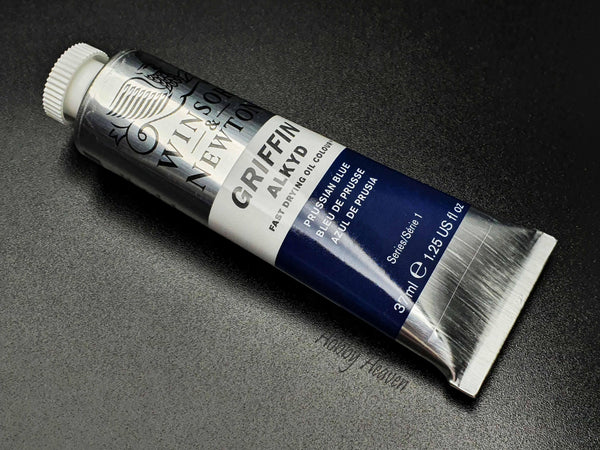 Winsor & Newton Griffin Alkyd Oil Prussian Blue Colour 37ml Tube - Hobby Heaven