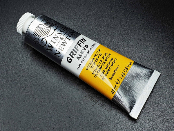 Winsor & Newton Griffin Alkyd Oil Cadmium Yellow Medium Hue Colour 37ml Tube - Hobby Heaven