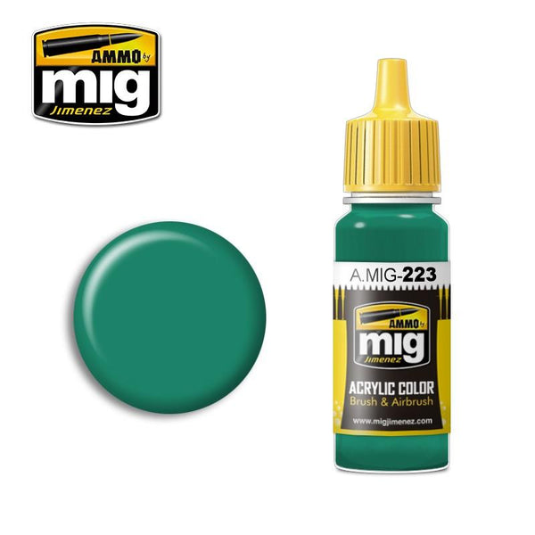 A.MIG-0223 INTERIOR TURQUOISE GREEN AMMO By MIG - Hobby Heaven
