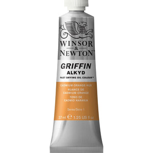 Winsor & Newton Griffin Alkyd Oil Cadmium Orange Hue Colour 37ml Tube - Hobby Heaven