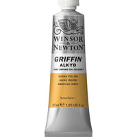 Winsor & Newton Griffin Alkyd Oil Indian Yellow Colour 37ml Tube - Hobby Heaven
