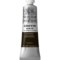 Winsor & Newton Griffin Alkyd Oil Ivory Black Colour 37ml Tube - Hobby Heaven
