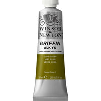 Winsor & Newton Griffin Alkyd Oil Olive Green Colour 37ml Tube - Hobby Heaven
