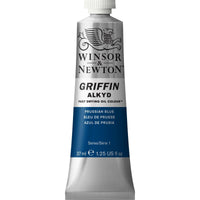 Winsor & Newton Griffin Alkyd Oil Prussian Blue Colour 37ml Tube - Hobby Heaven
