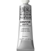 Winsor & Newton Griffin Alkyd Oil Titanium White Colour 37ml Tube - Hobby Heaven
