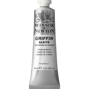 Winsor & Newton Griffin Alkyd Oil Titanium White Colour 37ml Tube - Hobby Heaven