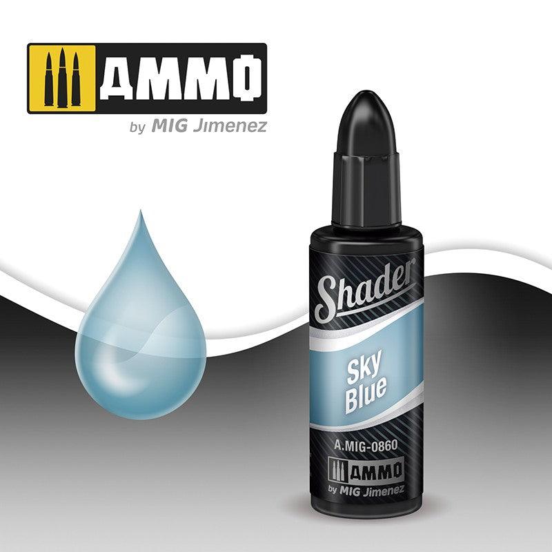 A.MIG-0860 SKY BLUE SHADER AMMO By MIG - Hobby Heaven