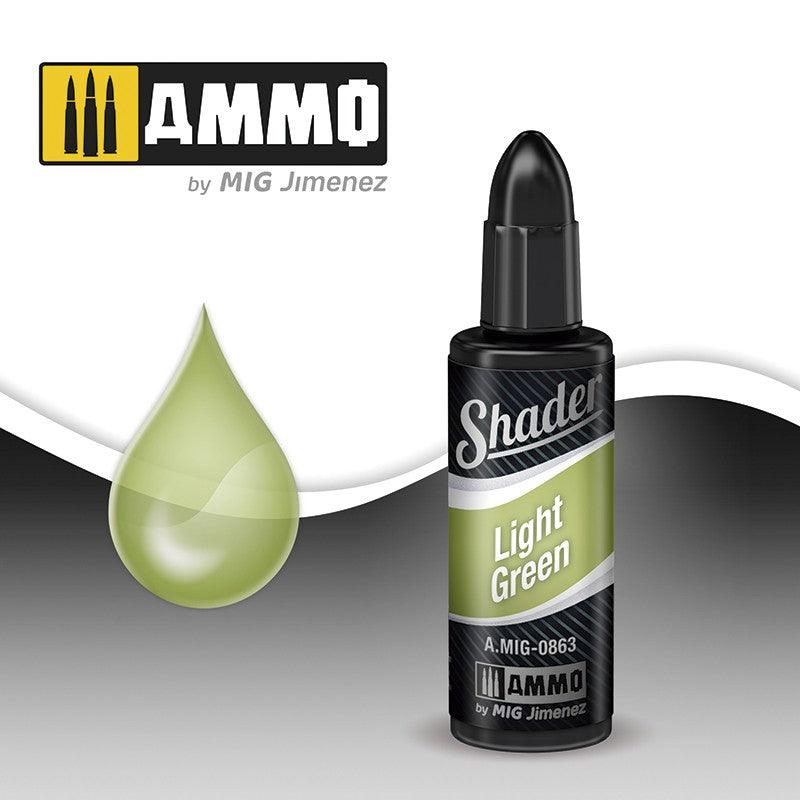 A.MIG-0863 LIGHT GREEN SHADER AMMO By MIG - Hobby Heaven