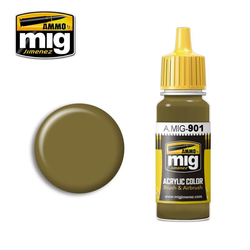 A.MIG-0901 DUNKELGELB DARK BASE AMMO By MIG - Hobby Heaven
