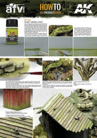 Realistic moss and damp effects created with AK027 Slimy Grime Light on boat hulls and water-exposed surfaces.
