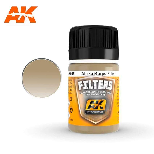 AK065 Light Brown Filter bottle for subtle tonal variation on desert vehicles and modern models in sand tones.