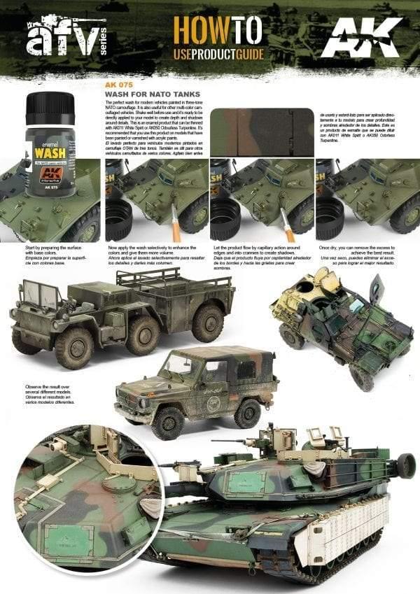 Applying AK074 Rain Marks for NATO Tanks to a tri-color camouflage NATO vehicle model.