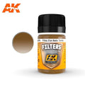 AK076 Filter for Dark Brown bottle, designed for enriching camouflage tones on NATO and green vehicles.