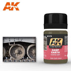 AK078 Damp Earth with a satin finish, replicating damp earth on a model for southern European landscapes.
