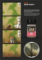 Using AK078 Damp Earth as a wash to create realistic muddy and wet earth effects on model vehicles.