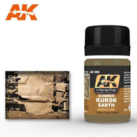 AK080 Kursk Earth Enamel applied to a vehicle to mimic dirt accumulation in arid terrain.
