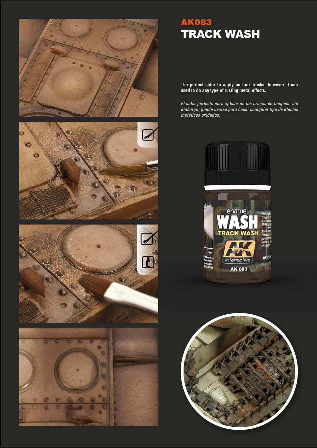 AK Interactive Track Wash 35ml - Hobby Heaven
