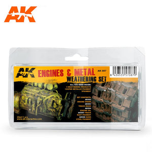 AK Interactive ENGINES AND METAL WEATHERING SET AK087 - Hobby Heaven