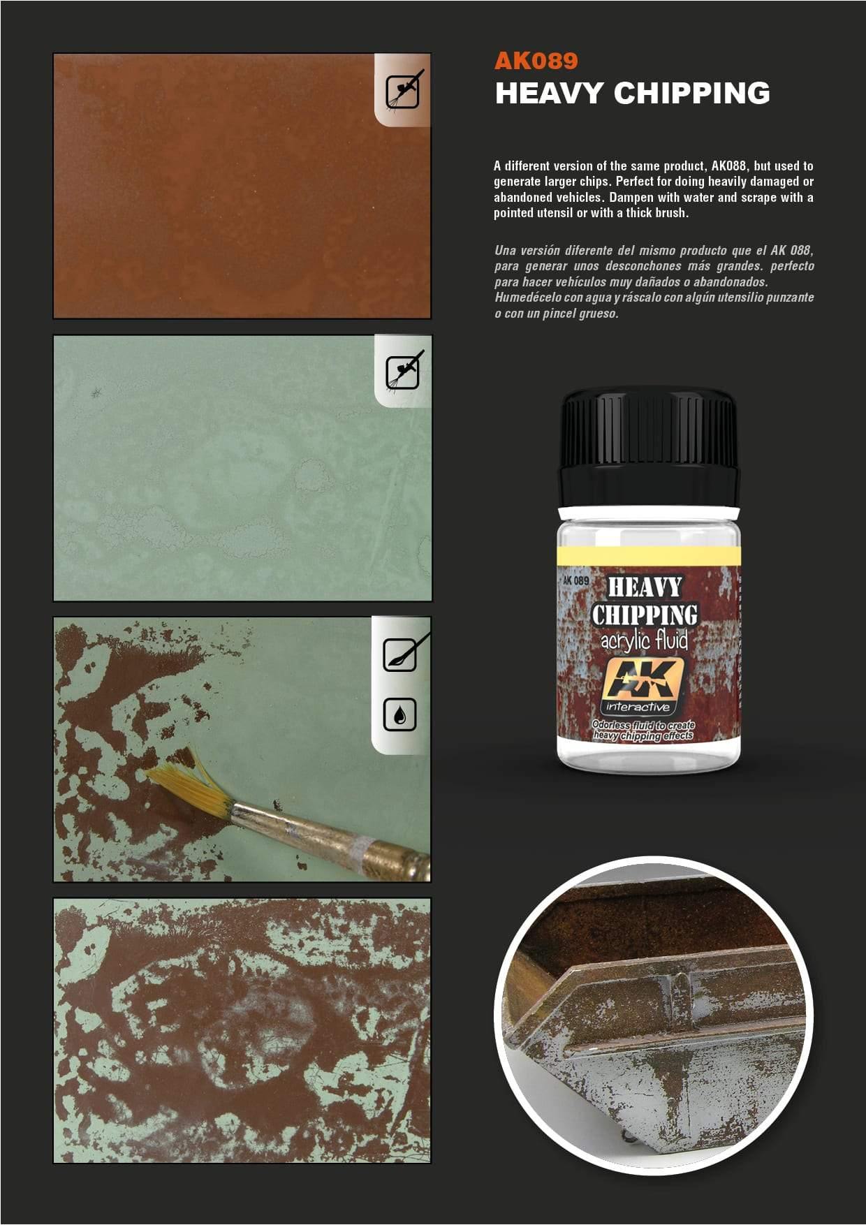 AK Interactive Heavy Chipping Acrylic Fluid 35ml - Hobby Heaven
