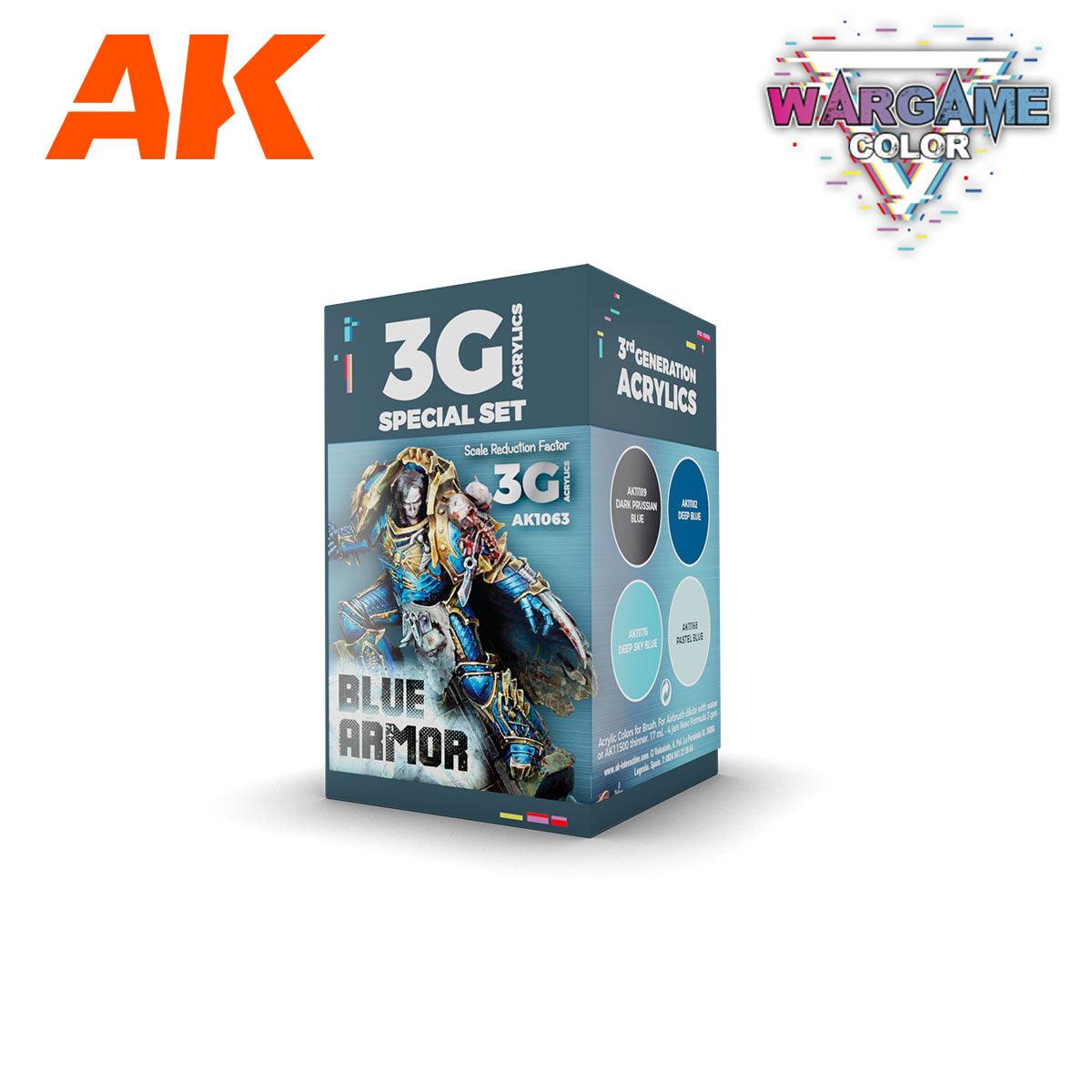 AK Interactive 3g Paints Set Blue Armor AK1063 - Hobby Heaven