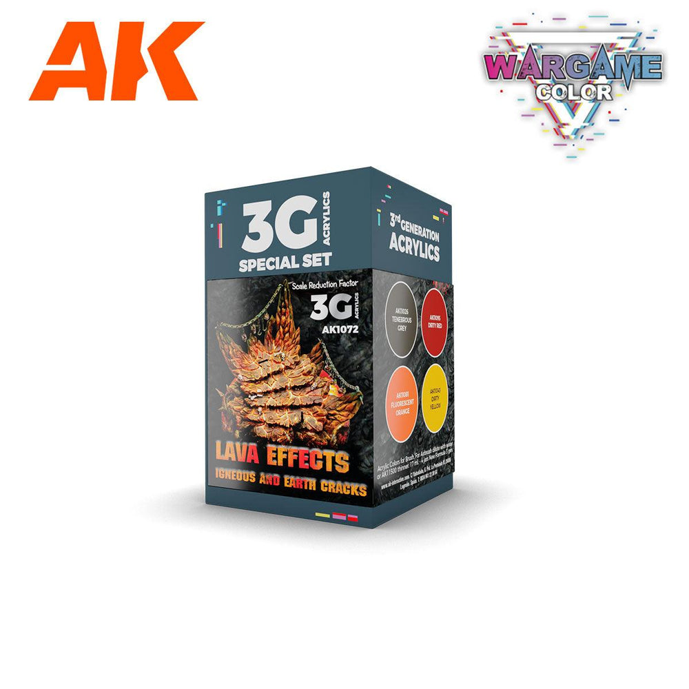 AK Interactive 3g Paints Set Lava Effects AK1072 - Hobby Heaven