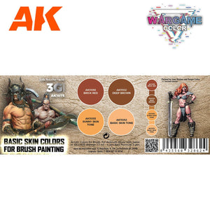 AK Interactive 3g Paints Set Basic Skin Colors AK1075 - Hobby Heaven