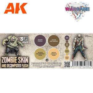 AK Interactive 3g Paints Set Zombie Skin AK1076 - Hobby Heaven