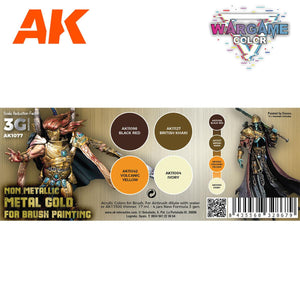 AK Interactive 3g Paints Set Non Metallic Metal Gold AK1077 - Hobby Heaven