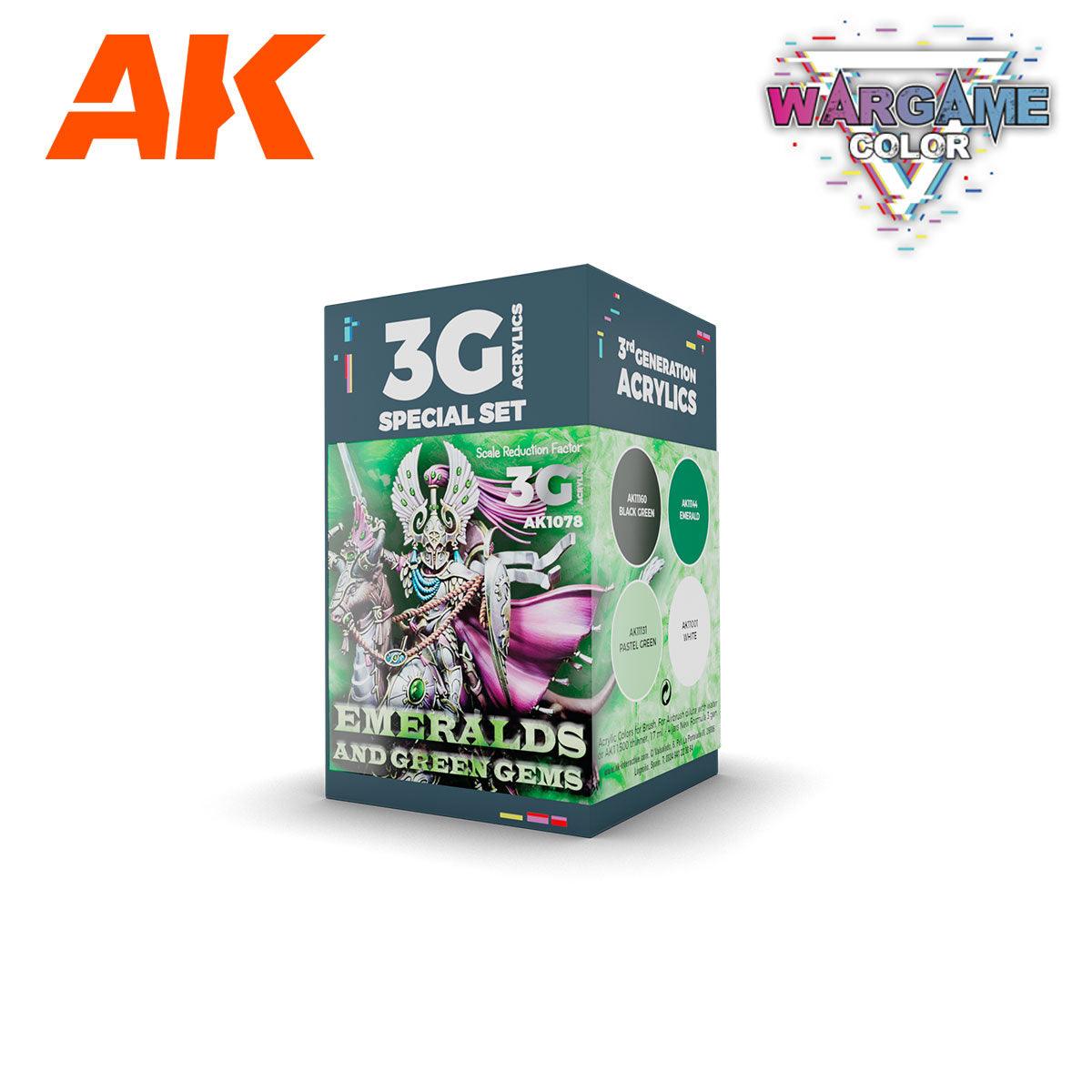 AK Interactive 3g Paints Set Green Gems AK1078 - Hobby Heaven