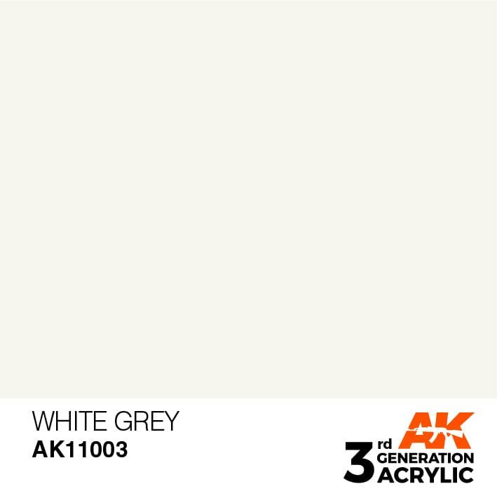 AK Interactive 3rd Generation White Grey 17ml - Hobby Heaven
