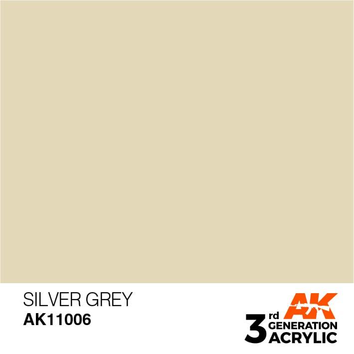 AK Interactive 3rd Gen Silver Grey 17ml - Hobby Heaven