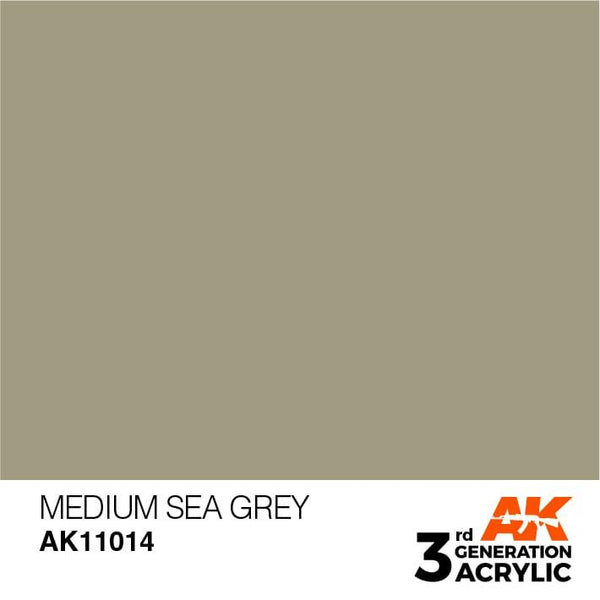 AK Interactive 3rd Gen Medium Sea Grey 17ml - Hobby Heaven