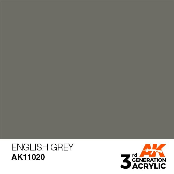 AK Interactive 3rd Gen English Grey 17ml - Hobby Heaven