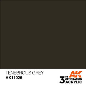 AK Interactive 3rd Gen Tenebrous Grey 17ml - Hobby Heaven