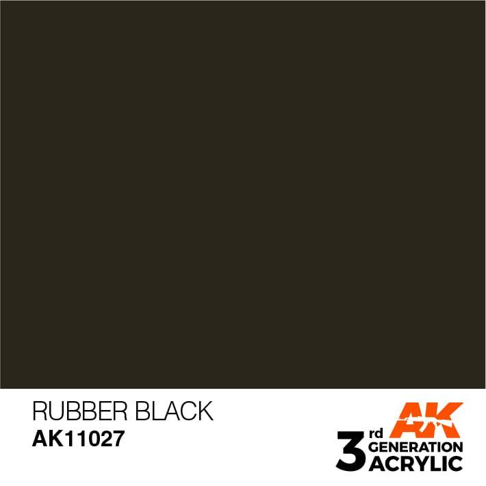 AK Interactive 3rd Gen Rubber Black 17ml - Hobby Heaven