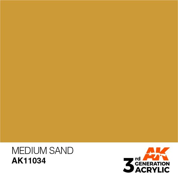 AK Interactive 3rd Gen Medium Sand 17ml - Hobby Heaven