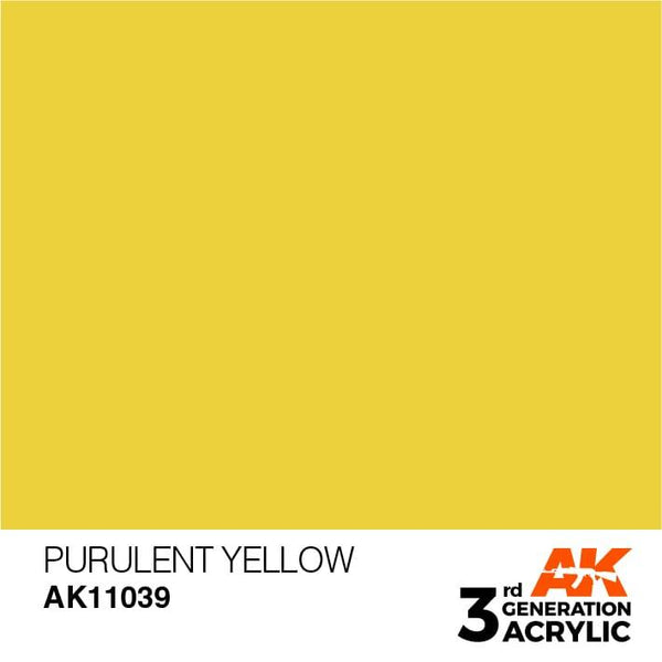 AK Interactive 3rd Gen Purulent Yellow 17ml - Hobby Heaven