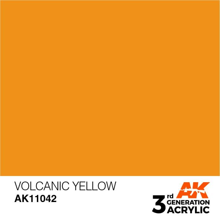 AK Interactive 3rd Gen Volcanic Yellow 17ml - Hobby Heaven