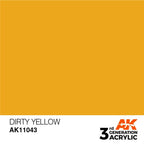 AK Interactive 3rd Gen Dirty Yellow 17ml - Hobby Heaven