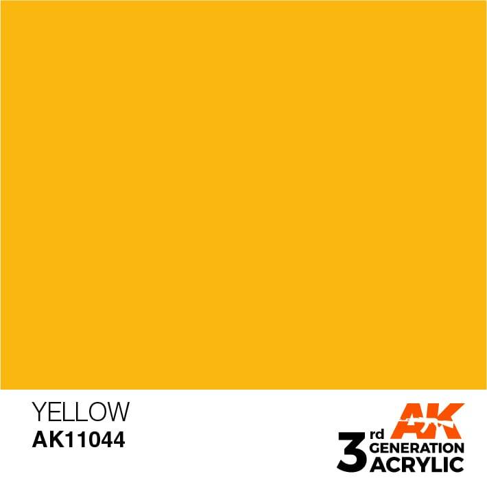 AK Interactive 3rd Gen Yellow 17ml - Hobby Heaven